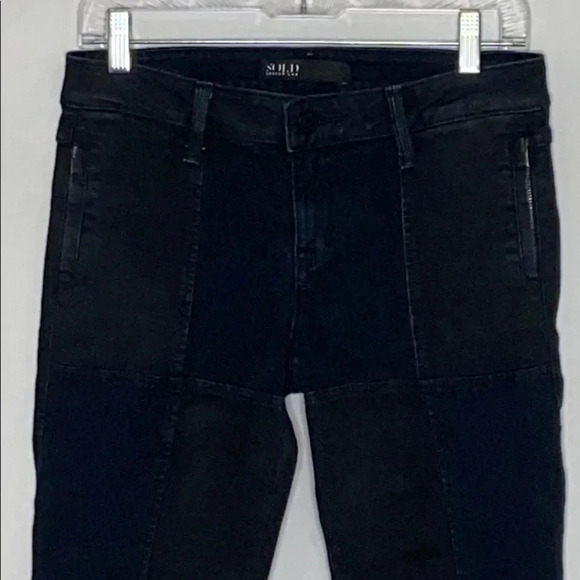 Design Lab Patchwork Coated Denim Jeggings - Size 29 - Picture 2 of 8